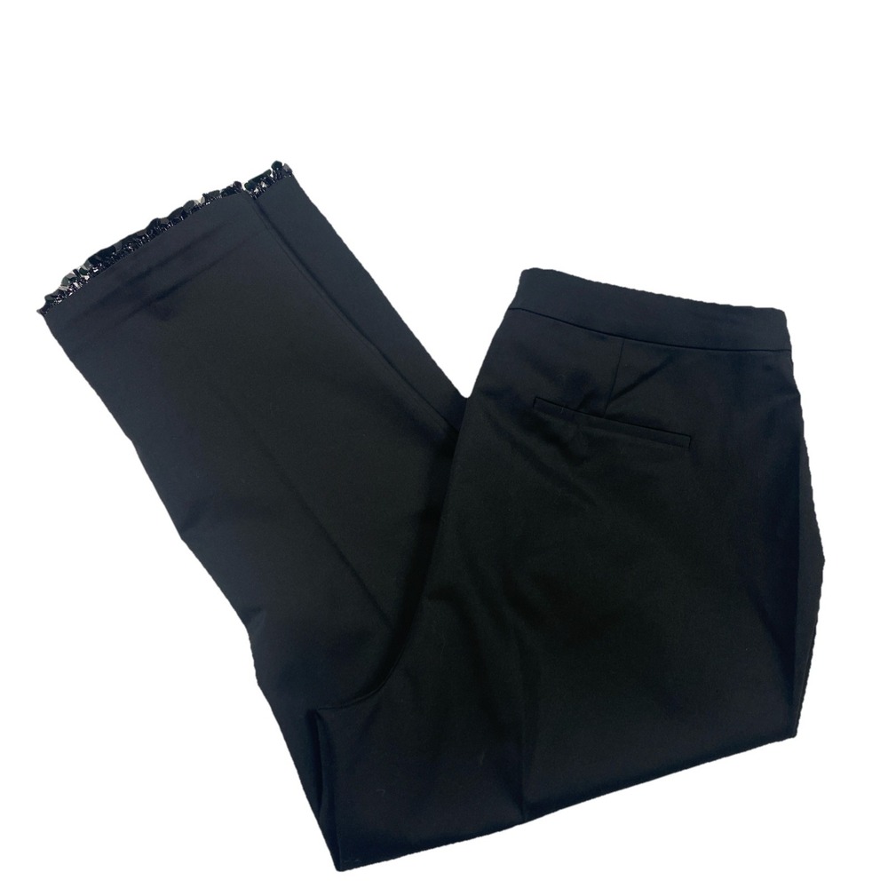 Chicos Black Size3 Sequined Hem Ankle Twill - Picture 13 of 16